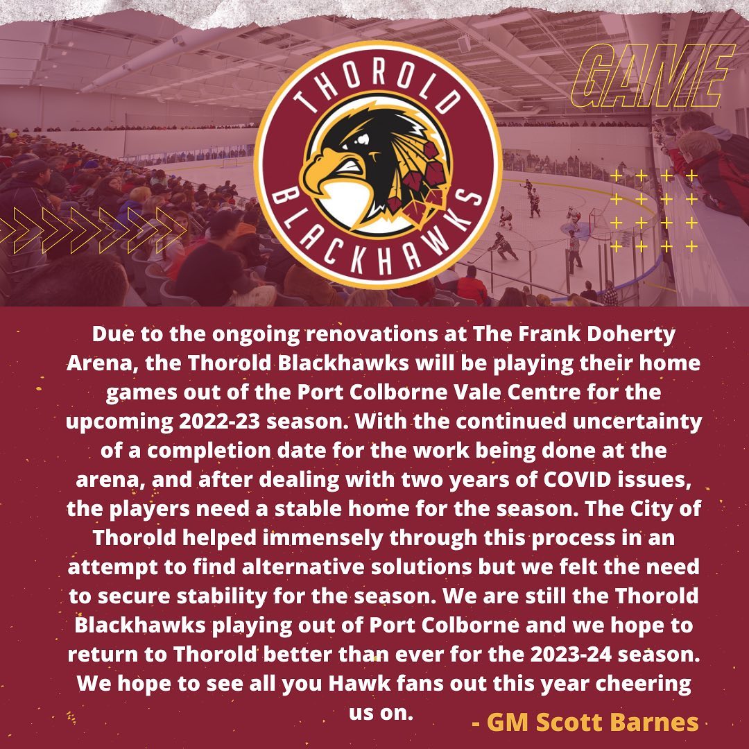 Please see the statement above from GM and Owner Scott Barnes on the teams location for the 2022/23 season