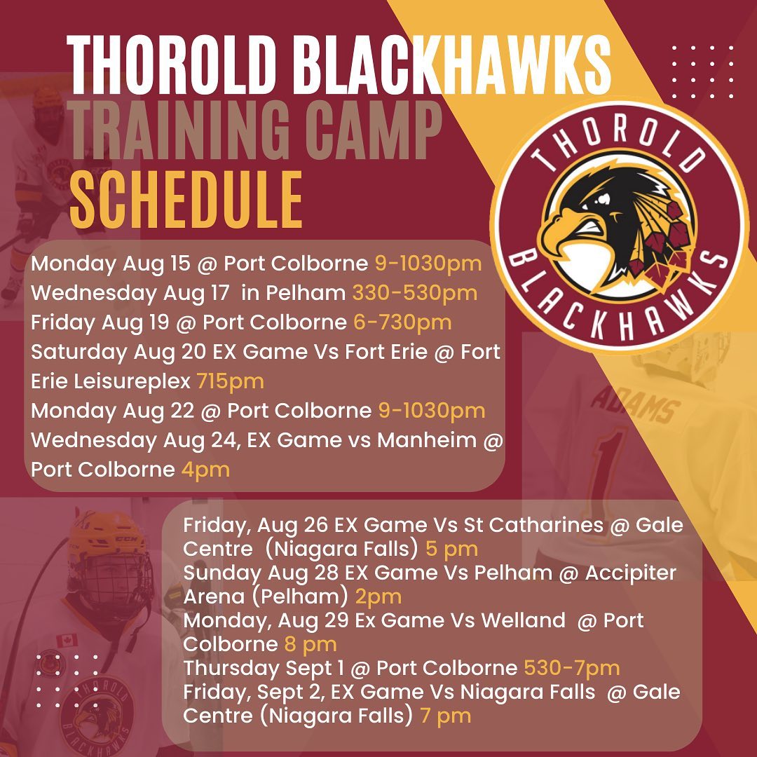 Hey Hawks Fans! 🦅🦅🦅
Hockey Season is right around the corner and the Hawks are looking to kick off this season with our Training Camp. We’ll have some exciting games and some intensive practices!  Check our Bio for link to our Event Schedule